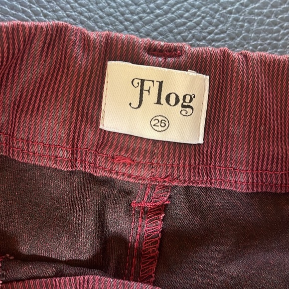 Bevy Flog • Dafna• Merlot Herringbone pants Size 25 Excellent Like New - Picture 6 of 8